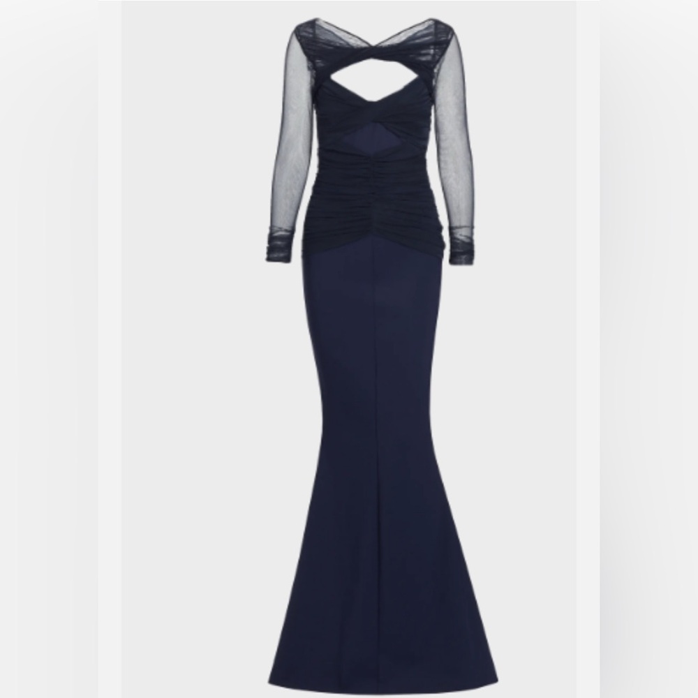Chiara Boni La Petit Robe Blue Notte Gown NWT Size 52 (US size 16) - Picture 3 of 4